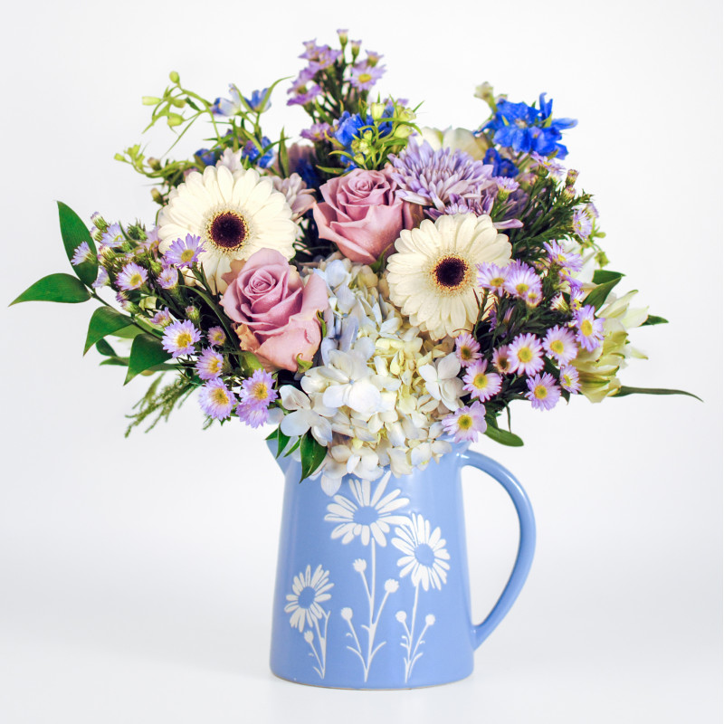 Meadow Morning Pitcher Bouquet - Same Day Delivery