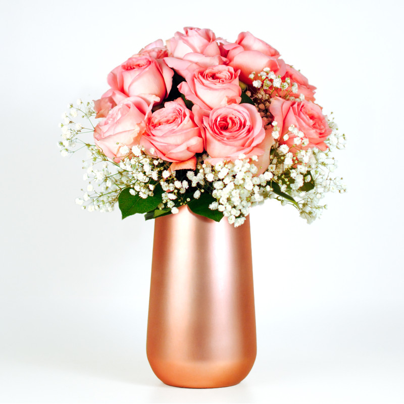 Modern Love Pink Expression Dozen Roses - Same Day Delivery
