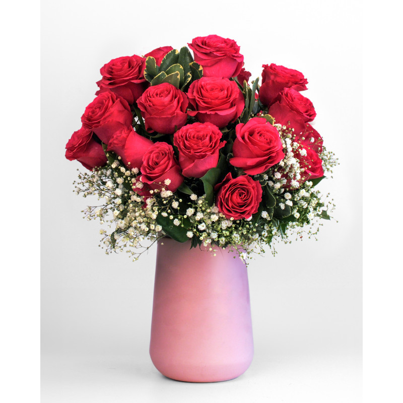 Modern Love Hot Pink Rose Bouquet - Same Day Delivery