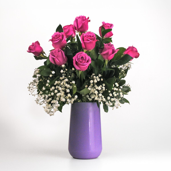 Modern Love Lavender Dozen Rose Bouquet