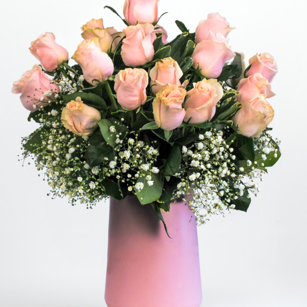 Modern Love Double Dozen Pink Rose Bouquet