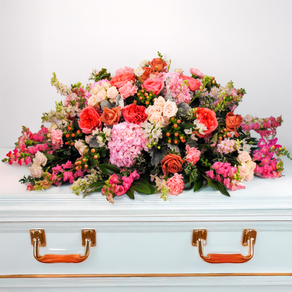 Blush Meadow Casket Spray