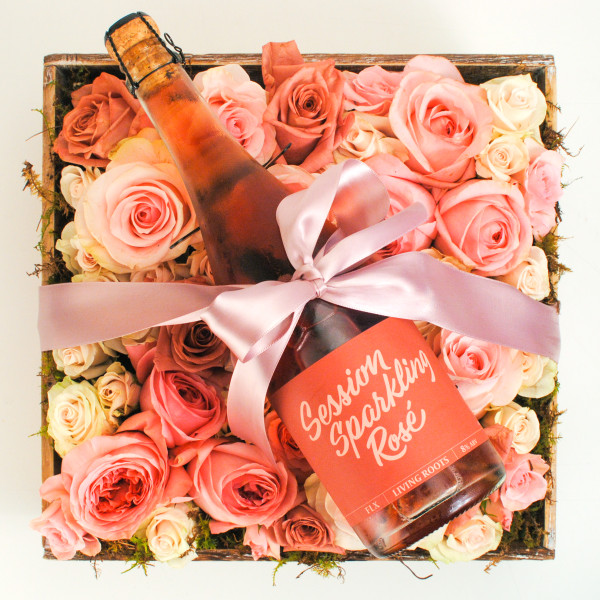 Pink Petals and Sparkling Rose Garden Luxe Box