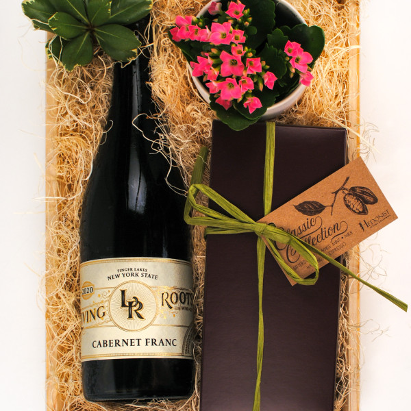 Wine and Chocolate Temptations Gift Crate