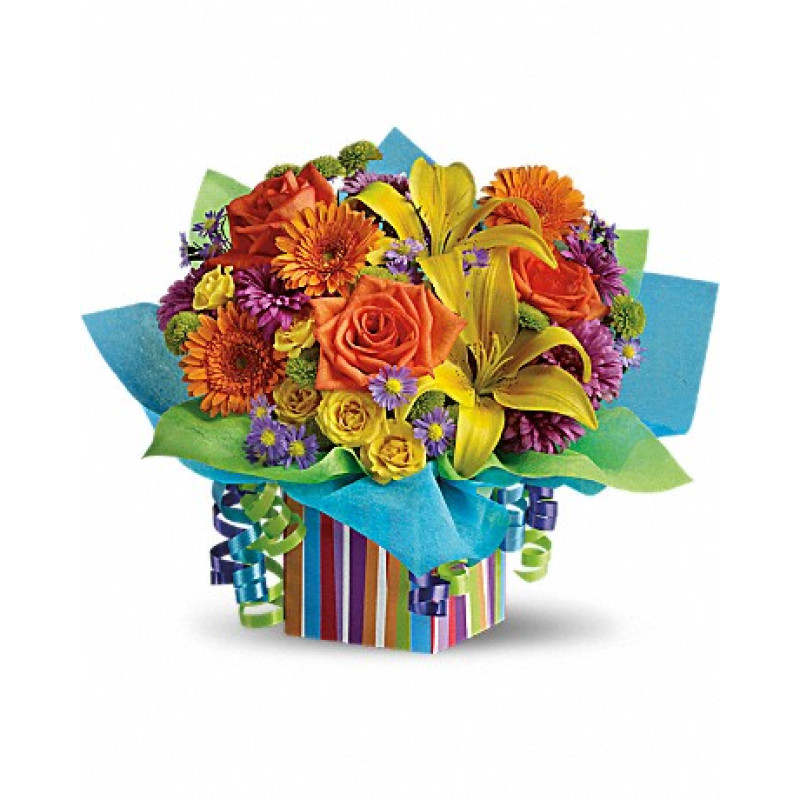 Birthday for Her - Rainbow Present - Best Florist in Rochester, NY ...