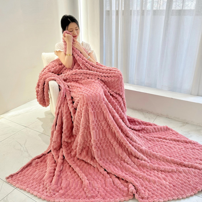Fluffery Cuddle Blanket Warm Rose - Same Day Delivery