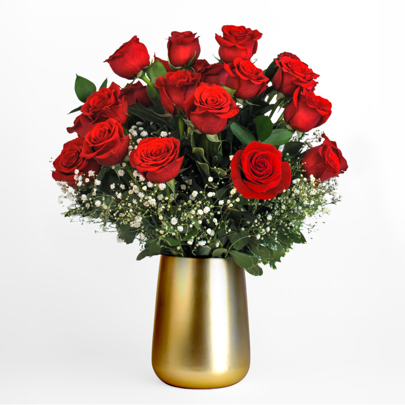 Golden Love Roses Double Dozen - Same Day Delivery