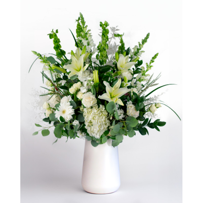 Elegance in White Bouquet WOW - Same Day Delivery
