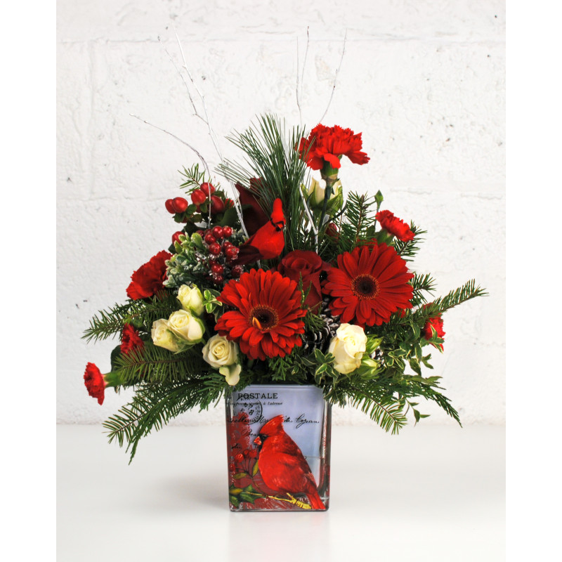 Crimson Cardinal Bouquet - Same Day Delivery