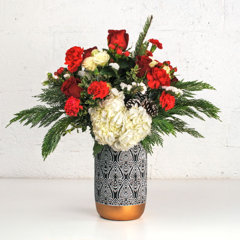 Holiday Harmony Grande Statement Vase - Same Day Delivery