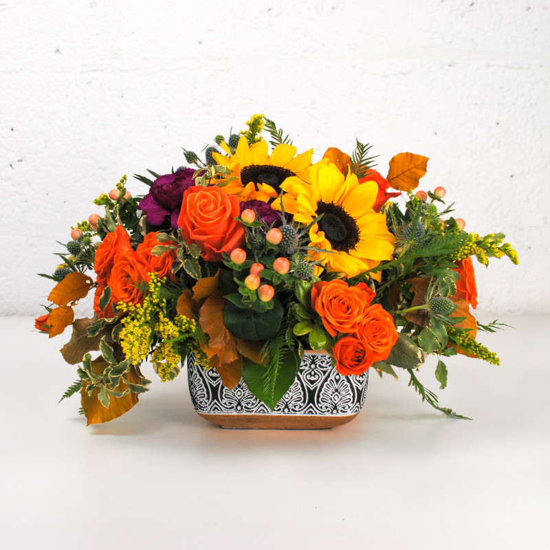Harvest Bliss Centerpiece - Same Day Delivery