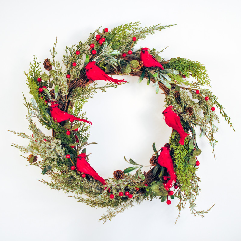 Cardinal Wreath - Same Day Delivery