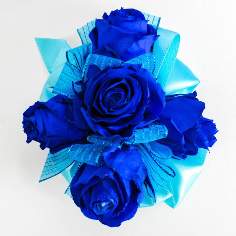 Turquois Twilight Wrist Corsage - Same Day Delivery